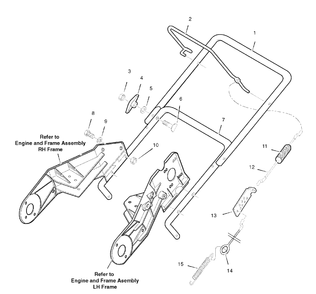 Handle Assembly Diagram and Parts List for 5021E (6210540X37NA)(531309639)(2007-07) Husqvarna Snow Blower