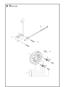 Ignition System Diagram and Parts List for 440E 2011-05 Husqvarna Chainsaw