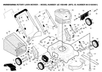 Part Location Diagram of 581714603 Husqvarna Bracket.asm.hand.lw.21.rt.grey