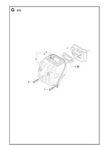 Muffler Diagram and Parts List for 570 (570 EPA)(20090100001-Current) Husqvarna Chainsaw