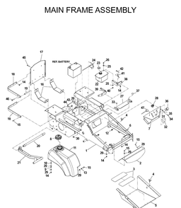 Part Location Diagram of 539107434 Husqvarna FRAME W/DECALS