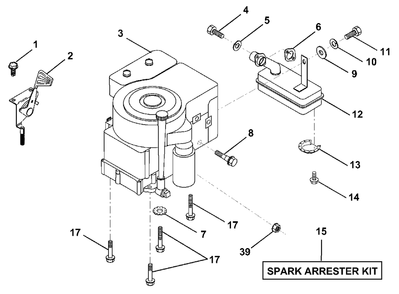 Engine Diagram and Parts List for LR121 (954140001-A)(1996-08) Husqvarna Lawn Tractor