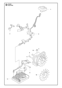 Electrical Diagram and Parts List for 542IXP  Husqvarna Chainsaw