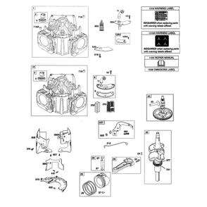Engine >> Cylinder/Crankshaft/Camshaft Diagram and Parts List for GTH52XLS-96045005700  Husqvarna Lawn Tractor