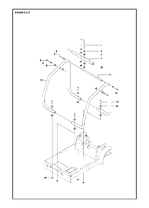 Engine Cage Diagram and Parts List for FS520 (FS 524)(2011-02) Husqvarna Circular Saw