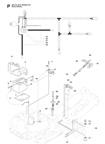 Electrical Diagram and Parts List for RIDER16 (965161601)(2007-06) Husqvarna Lawn Mower