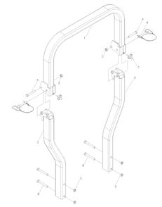 Protection Frame Diagram and Parts List for LZ25 (968999772)(2008-01) Husqvarna Lawn Mower