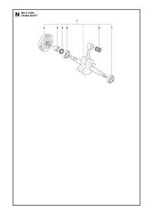 Crankshaft Diagram and Parts List for 365 X-TORQ Husqvarna Chainsaw