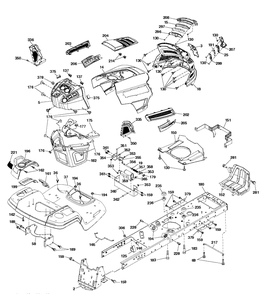 Chassis / Frame Diagram and Parts List for TS354XD (96043030500)(2019-07) Husqvarna Lawn Tractor