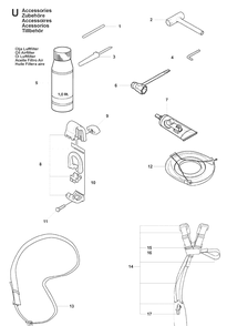 Accessories 2 Diagram and Parts List for 327LX 20080900001-Current Husqvarna Edger