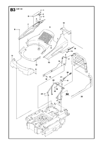 Cover Diagram and Parts List for DXR140 (1 & Above)(2013-08) Husqvarna Demolition Hammer