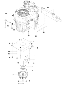 Engine Plate Diagram and Parts List for PZ6029FX (966061201)(2010-01) Husqvarna Lawn Mower