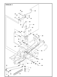 Hydraulic Pump - Motor 2 Diagram and Parts List for R418TS AWD Husqvarna Lawn Mower
