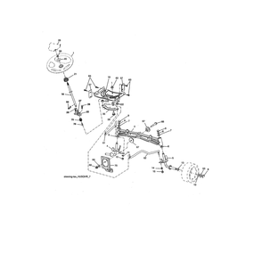Steering Diagram and Parts List for 917223810  Husqvarna Lawn Tractor