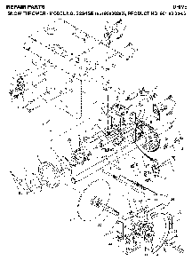 Drive Diagram and Parts List for 5524SE (96193000200, 961930002)(2006-05) Husqvarna Snow Blower