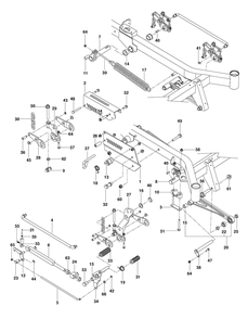 Mower Lift / Deck Lift Diagram and Parts List for PZ29D 2011 Husqvarna Lawn Tractor