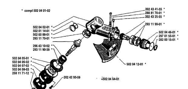 Guard Plate Assembly Diagram and Parts List for 140R 1980-02 Husqvarna Brush Cutter