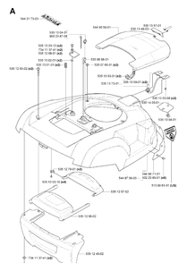 Cover Diagram and Parts List for 230ACX 2007-05 Husqvarna Lawn Mower