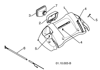 Handles 4 Diagram and Parts List for 1830SB (96193005000)(2009-08) Husqvarna Snow Blower