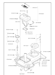 Frame Diagram and Parts List for 220AC 2010-01 Husqvarna Lawn Mower