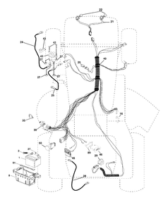 Electrical Diagram and Parts List for YTH2148-LO21H48B (954572035)(2005-01) Husqvarna Lawn Tractor