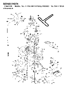 Mower Deck / Cutting Deck Diagram and Parts List for YTH150 (HFYTH155G, 954170024)(2001-01) Husqvarna Lawn Tractor