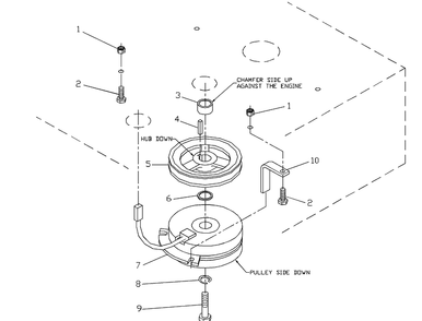 Engine Assembly Diagram and Parts List for ZTH4817A (539104701-01)(2000-03) Husqvarna Lawn Mower