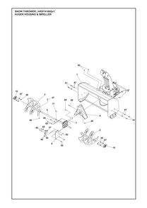 Auger Housing And Impeller Diagram and Parts List for ARST4100QV1  Husqvarna Lawn Tractor Accessories