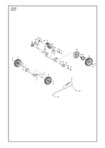 Drive Diagram and Parts List for LE322R  Husqvarna Lawn Mower