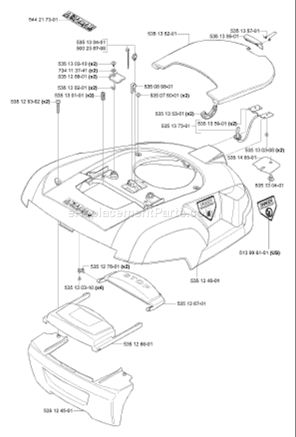 Page A Diagram and Parts List for AUTOMOWER (Generation 2) (2006-02) Husqvarna Lawn Mower