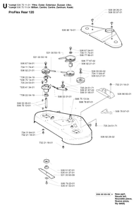 Chassis Lower Diagram and Parts List for PF21 2002-05 Husqvarna Lawn Tractor