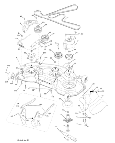 Mower Deck Diagram and Parts List for 2348LS (96043004900)(2008-03) Husqvarna Lawn Mower