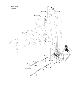 Pedals 2 Diagram and Parts List for R13C (965094301)(2010-07) Husqvarna Lawn Tractor