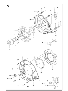 Fan Diagram and Parts List for 356BF  Husqvarna Leaf Blower / Vacuum