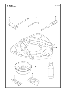 Accessories 3 Diagram and Parts List for 543RB  Husqvarna Brush Cutter