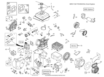 Complete Product Diagram and Parts List for 590218604 PW2HK18650178Y Husqvarna Engine
