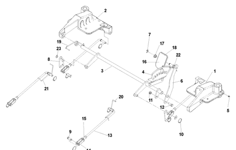 Deck Lift Diagram and Parts List for CZ3815 (968999245)(2006-08) Husqvarna Lawn Mower