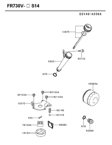Lubrication Diagram and Parts List for FR730V-AS14 2018-11 Husqvarna Engine