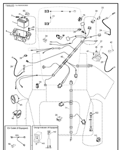 Electrical Diagram and Parts List for TS354 (96041042800)(2018-12) Husqvarna Lawn Tractor
