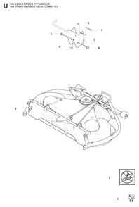 Mower Deck / Cutting Deck Diagram and Parts List for R175 (966828501)(2008-05) Husqvarna Lawn Tractor