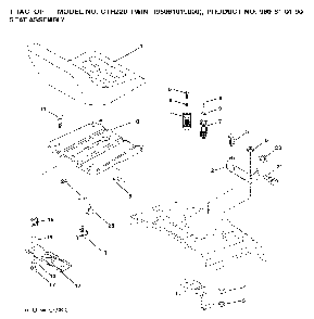 Seat Diagram and Parts List for CTH220TWIN (96061019000)(2007-02) Husqvarna Lawn Tractor