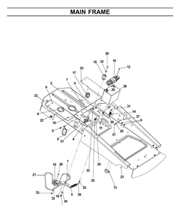 Frame 28 Diagram and Parts List for MZ54 (97045580100)(2019-12) Husqvarna Lawn Mower
