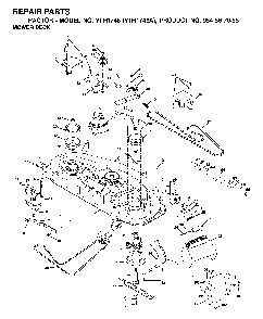 Mower Deck / Cutting Deck Diagram and Parts List for YTH1746A (954567055)(2000-11) Husqvarna Lawn Tractor