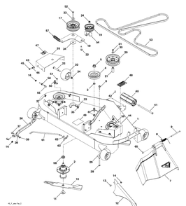 Mower Deck / Cutting Deck Diagram and Parts List for YTH24V48LS (96043011601)(2011-01) Husqvarna Lawn Tractor