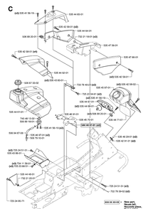 Cover 2 Diagram and Parts List for PR18AWD (965095001)(2007-03) Husqvarna Lawn Mower