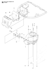 Engine Diagram and Parts List for R175 (965104901)(2007-01) Husqvarna Lawn Tractor