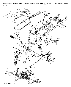 Drive Diagram and Parts List for YTH1542XPT (96043000601)(2006-03) Husqvarna Lawn Tractor