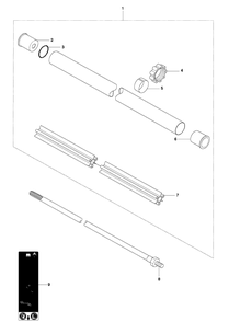 Shaft Diagram and Parts List for 345RX 20103600001-20144899999 Husqvarna Brush Cutter