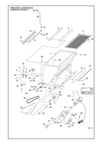 Complete Product Diagram and Parts List for AGSD5100XV2  Husqvarna Lawn Tractor Accessories