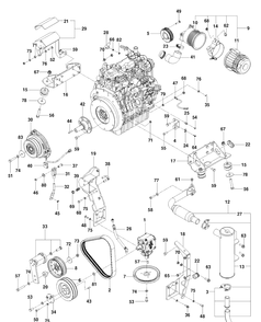 Engine Plate Diagram and Parts List for PZ29DCE (966616701)(2012-02) Husqvarna Lawn Mower